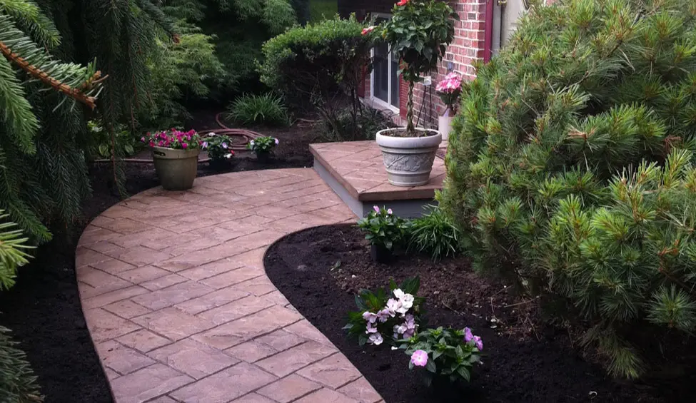 A Beautiful Stamped Concrete Patio Work By Morrison Custom Concrete